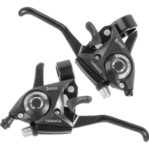 Alavanca De Marcha Bicicleta 24v Yamada 3x8v Manete Alumínio